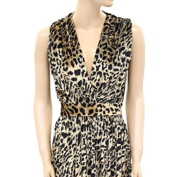 Mimi Liberte Michael Klein Animal Printed Maxi Long Dress Velvet XS New - Picture 2 of 6